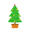 可愛いクリスマスツリー(PNG)２