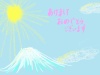 富士山と太陽の年賀状