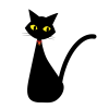 黒猫（きのこの首輪赤）