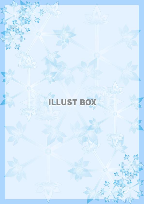 雪の結晶メッセージカード