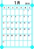 2016年カレンダー1月(縦)