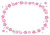 桜のフレーム(楕円)