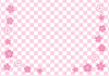 桜と市松模様（ピンク）