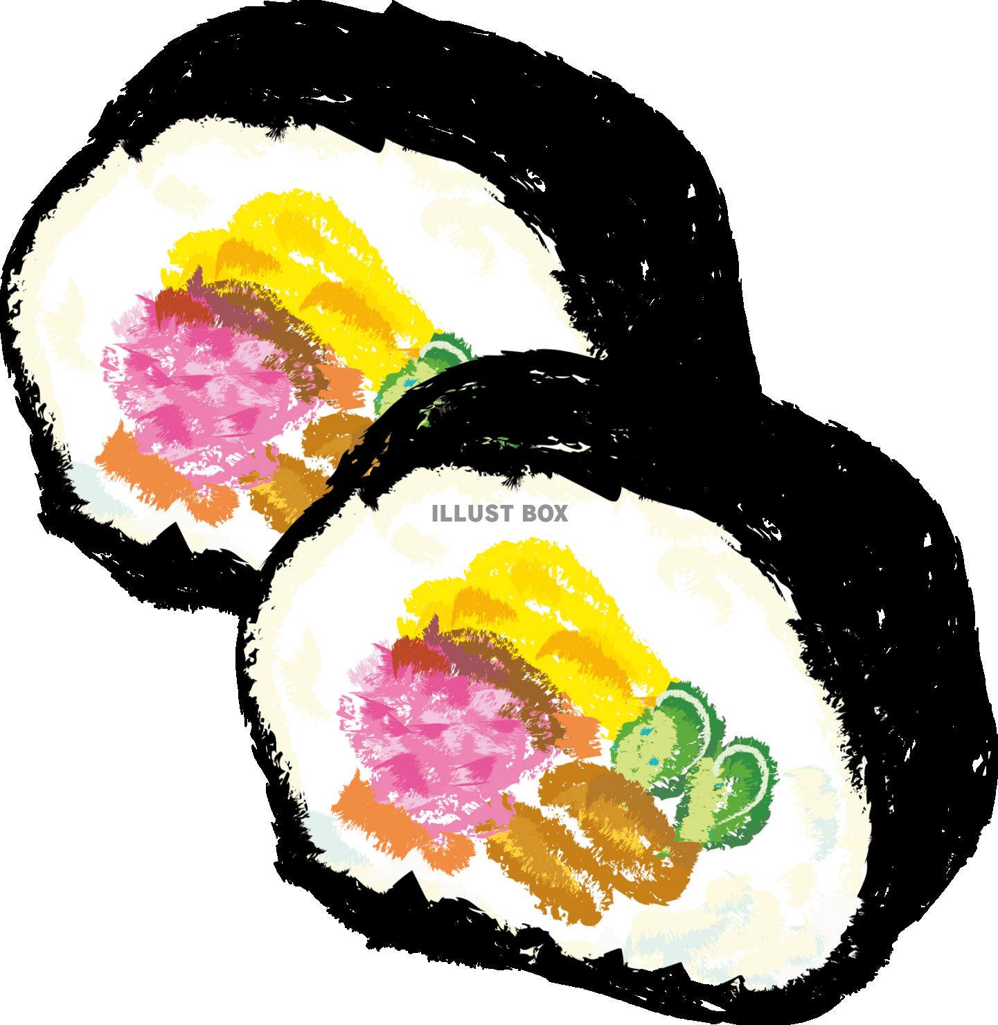 【透過PNG】節分　恵方巻　のり巻き　巻き寿司