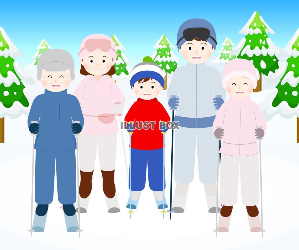 スキーする家族(jpg・CSeps）