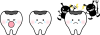 穴があいた奥歯のキャラクター(png・CSeps）