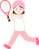 テニスする女性(png・CSeps）