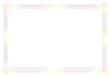 虹色の線フレーム2【透過PNG】