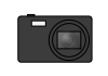 コンパクトデジタルカメラのイラスト2　(透過PNG)