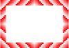 タイルのフレーム　長方形　赤　(透過PNG)