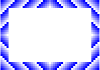 タイルのフレーム　長方形　青　(透過PNG)