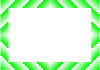 タイルのフレーム　長方形　緑　(透過PNG)