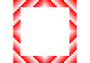 タイルのフレーム　正方形　赤　(透過PNG)