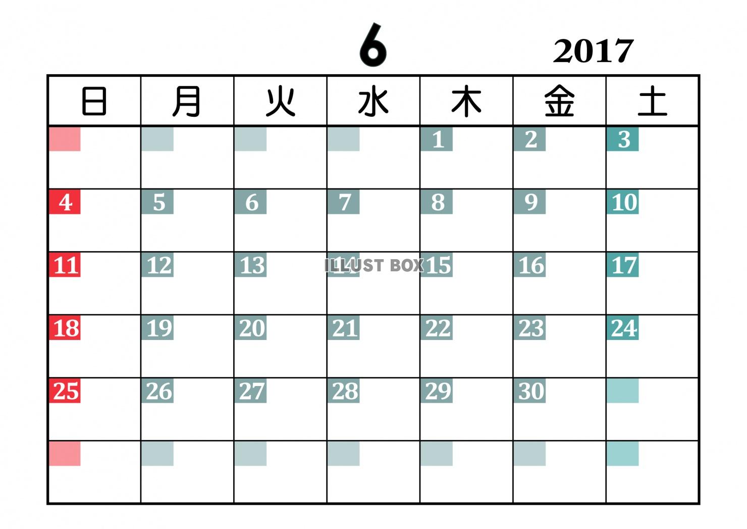 カレンダー 066　2017年06月 〔JPG〕