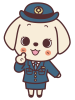 犬の女性警察官