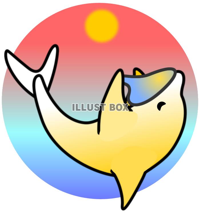 イルカ＋オカリナイラスト3・背景透過処理png画像