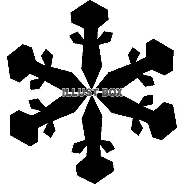 リクエスト素材　雪の結晶シルエット3