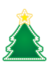 ネオンサイン・クリスマスツリー（白背景）