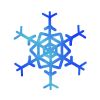 雪の結晶グラデーションイラスト　透過png