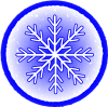 雪の結晶　青丸枠2