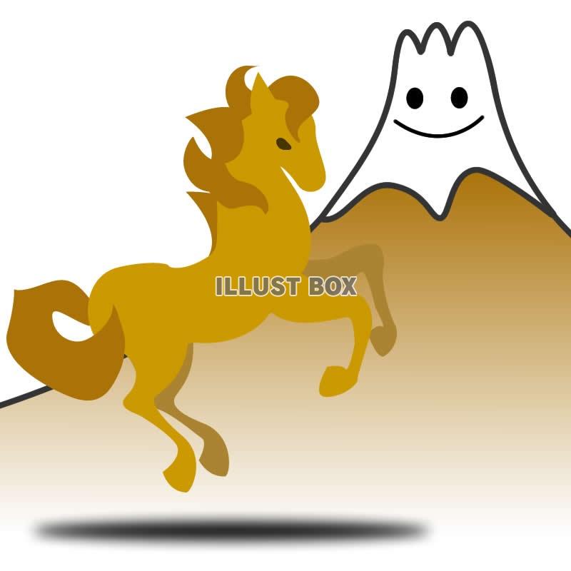 馬と富士山イラスト2・jpeg画像