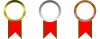 金・銀・銅　丸枠メダル2（赤りぼん）