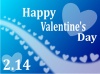 バレンタイン　ロゴ背景　ブルー