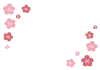 ピンクの梅の花フレーム