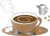 ホットコーヒー（ミルク付き）透過PNG&EPS