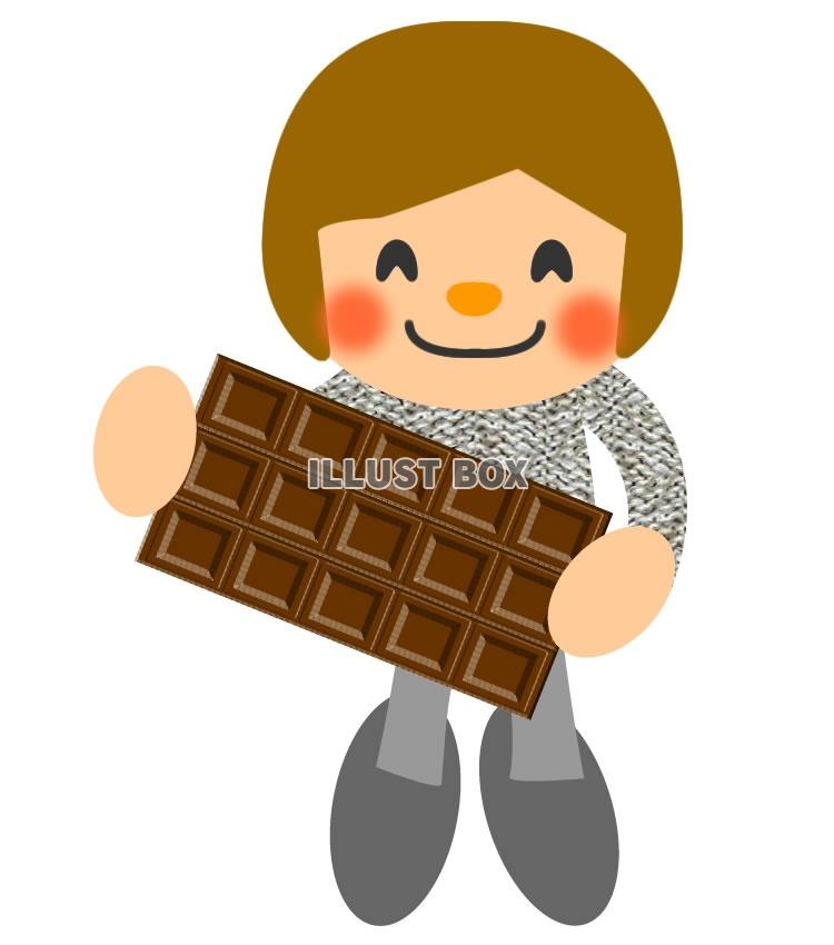 チョコレートを受け取る男の子3・jpeg画像