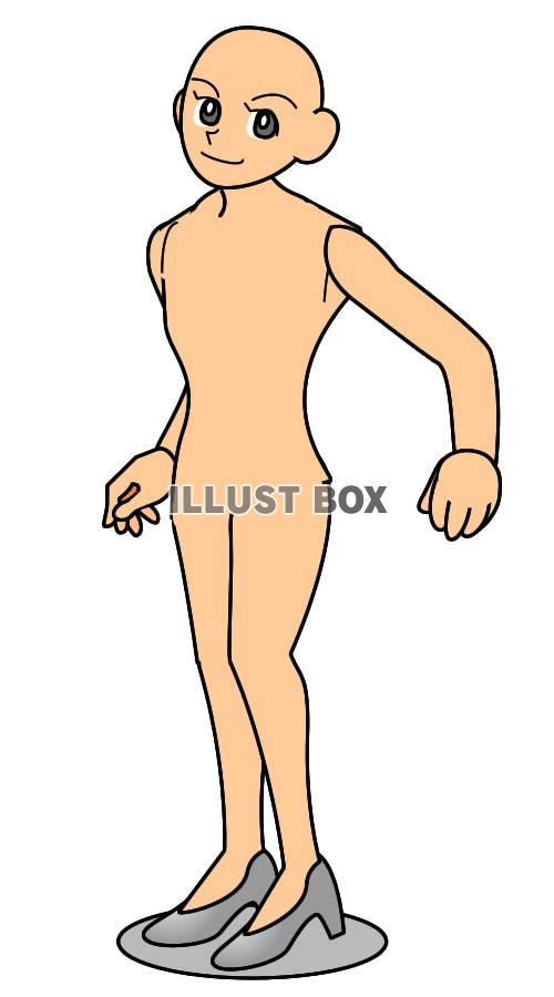 裸のマネキン人形8・背景透過処理画像