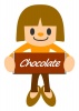 チョコレートをわたそうとしてる女の子2・jpeg画像