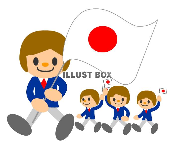 日本代表選手団5・背景透過処理画像
