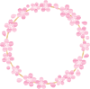 ストライプ模様の桜のフレーム