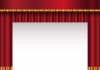 緞帳カーテンえんじ色ドレープカーテン案内 赤色 ステージ ベース 伝統 リアル 