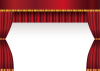 【透過PNG透過png】緞帳カーテンえんじ色ドレープカーテン案内 赤色 ステージ