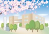 桜の景色・学校・校舎