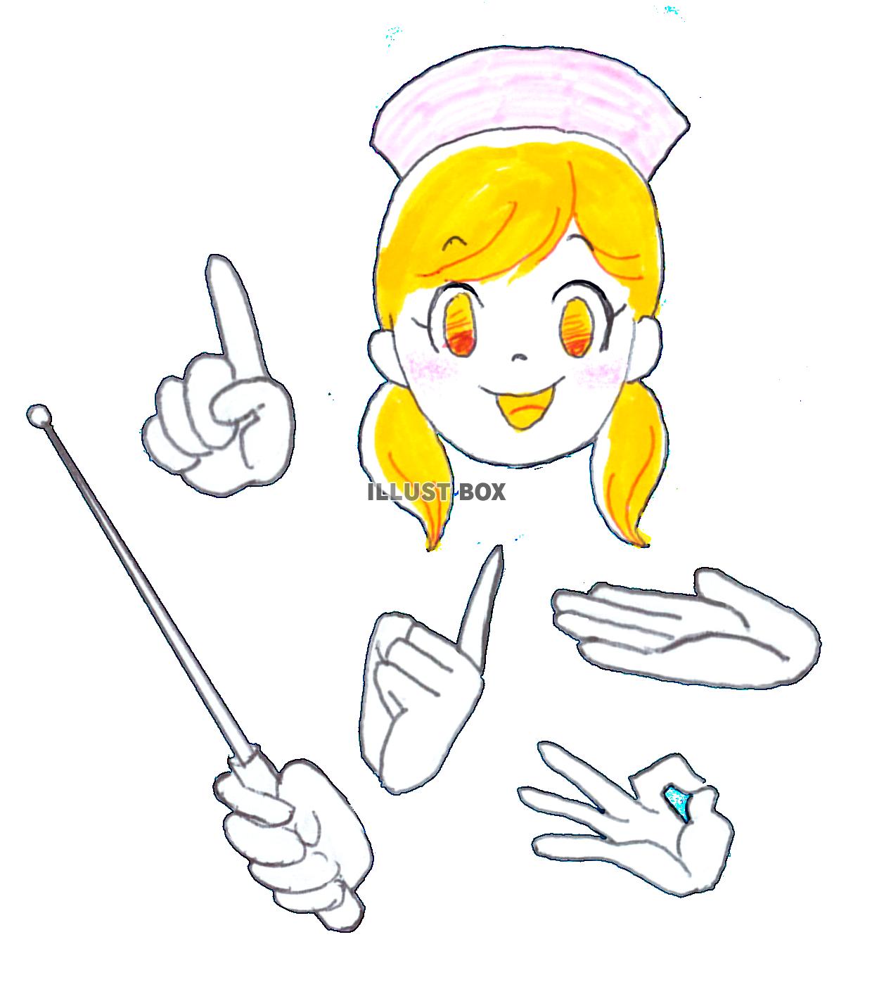 看護師（顔と手）2