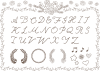 【透過png画像透過PNG画像】オリジナル手書きアルファベット素材花,葉,テキス
