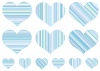 ハートマークハート柄ラブ愛情恋愛図形ハート型空色青色水色ブルー系ストライプ線ライ