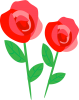 〈透過PNG〉赤いバラ