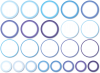 透過PNG画像青色水色ブルー系楕円形丸型楕円型まるマルえんリング状輪っかわっかサ