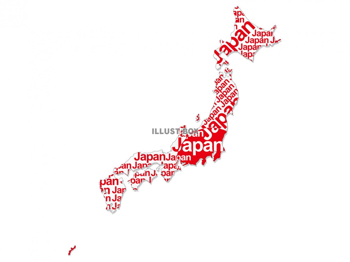 日本地図のイラストレーション