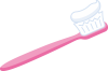 歯ブラシと歯磨き粉　ピンク
