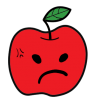 りんご（怒）のイラスト