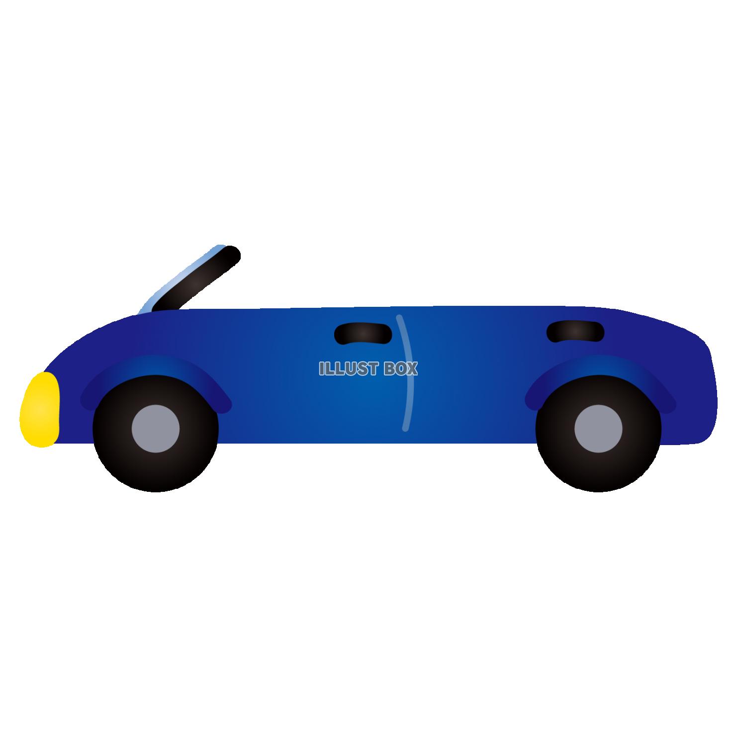青いオープンカー