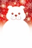 犬の雪だるま　年賀状/クリスマスカードテンプレート