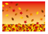 秋のイメージ　落ち葉　夕暮れ　壁紙