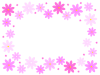 ピンクのお花のフレーム２