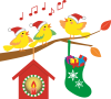 クリスマスの小鳥達（左）